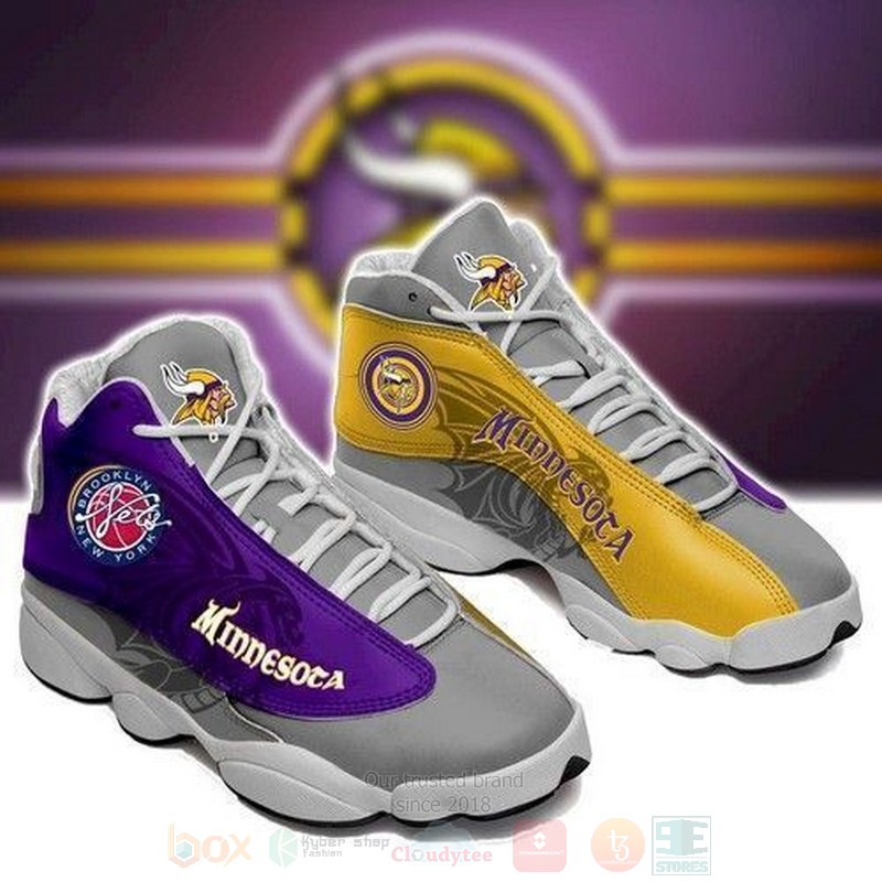 Minesota_Vikings_NFL_Football_Air_Jordan_13_Shoes