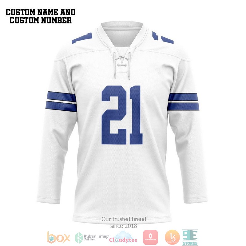 NFL_Dallas_Cowboy_Uniform_Custom_Name_and_Number_Hockey_Jersey_Shirt
