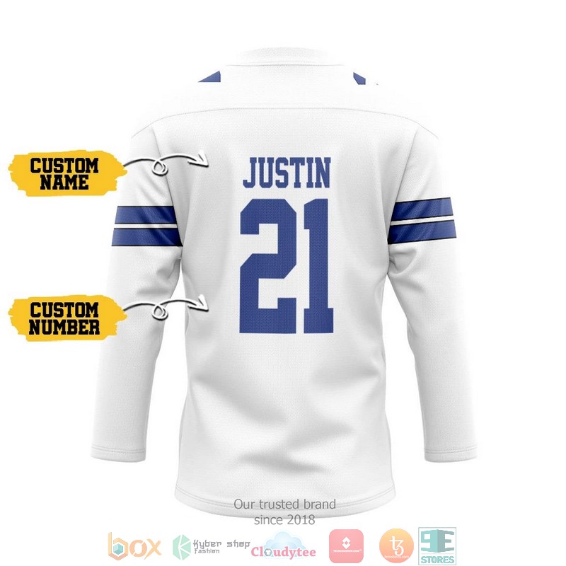 NFL_Dallas_Cowboy_Uniform_Custom_Name_and_Number_Hockey_Jersey_Shirt_1