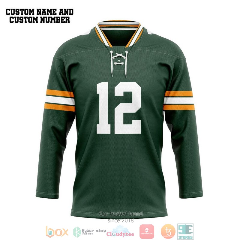 NFL_Green_Pay_P_Uniform_Custom_Name_and_Number_Hockey_Jersey_Shirt