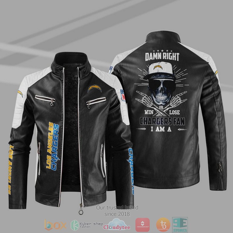 NFL_Los_Angeles_Chargers_I_Am_A_Chargers_Fan_Block_Leather_Jacket