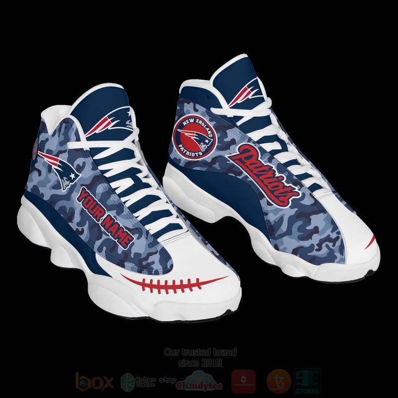 NFL_New_England_Patriots_Camo_Air_Jordan_13_Shoes