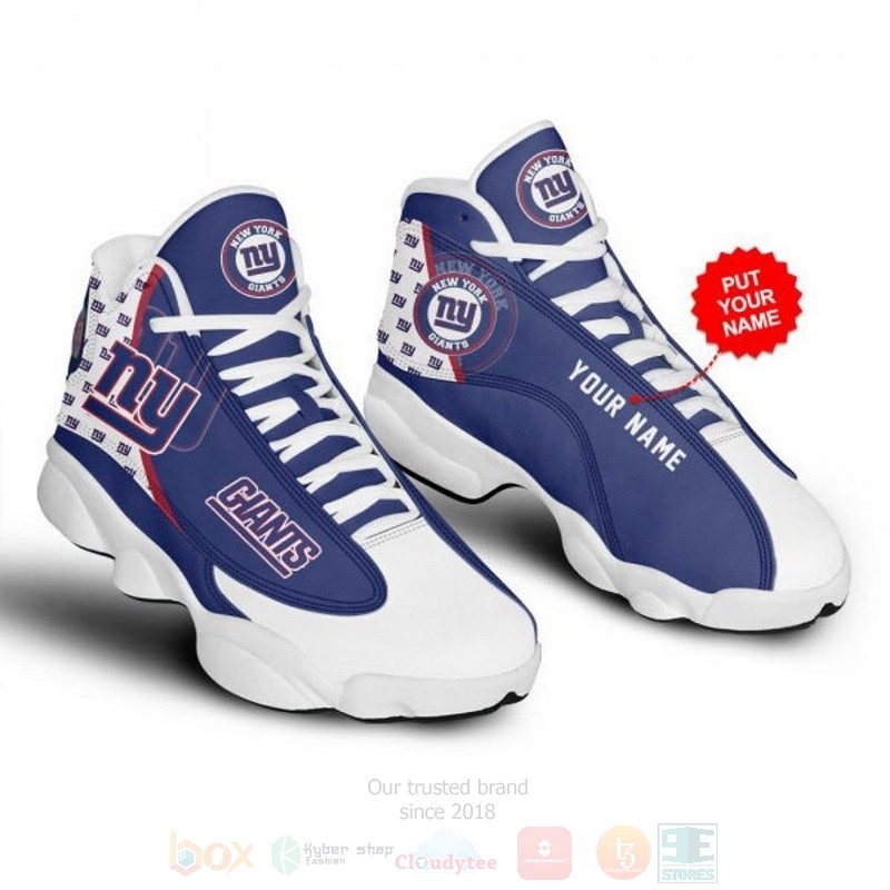 NFL_New_York_Giants_Football_Custom_Name_Air_Jordan_13_Shoes