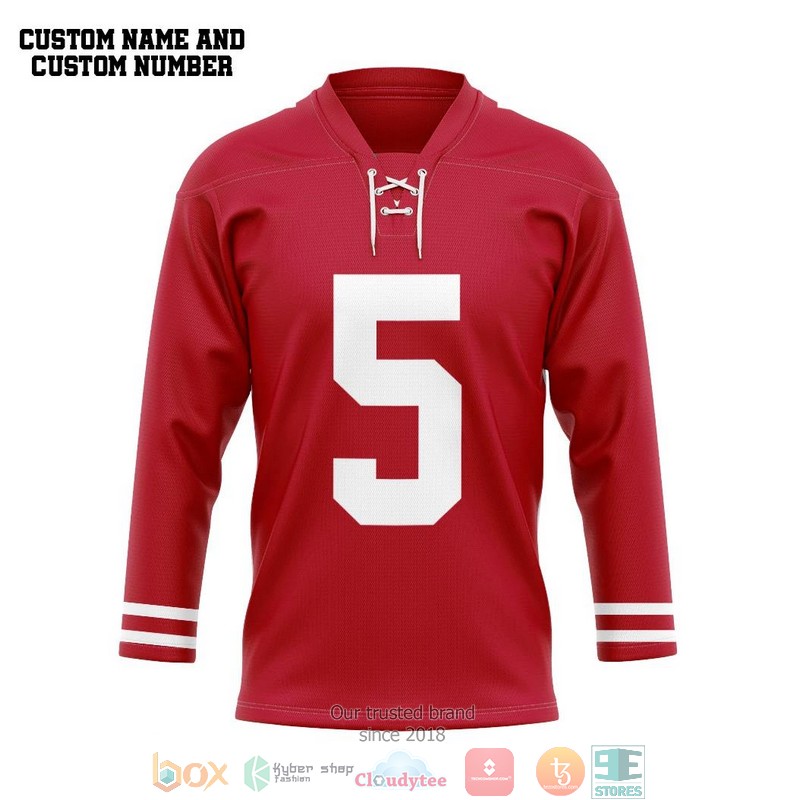 NFL_San_Francissco_49_Custom_Name_and_Number_Hockey_Jersey_Shirt
