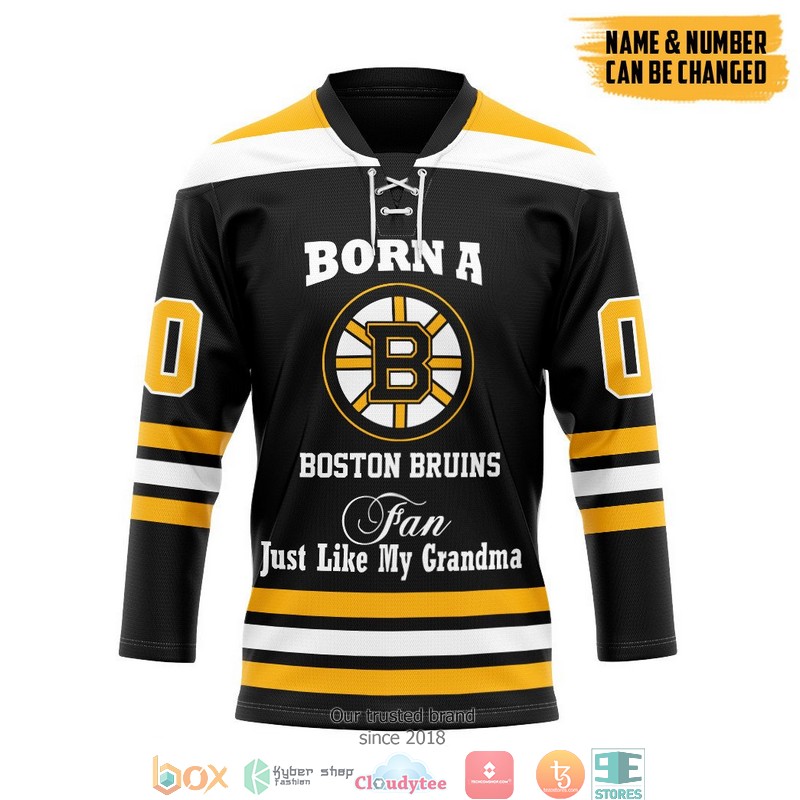 NHL_Born_A_Boston_Bruins_Fan_Just_Like_My_Grandma_Custom_Name_And_Number_Hockey_Jersey