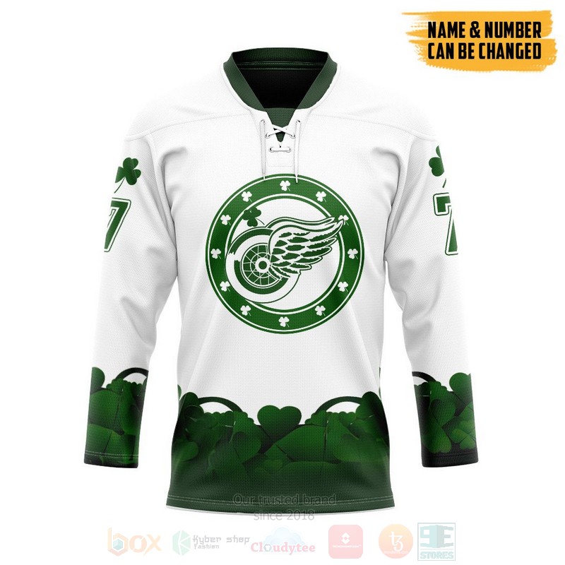 NHL_Detroit_Red_Wings_2022_St_Patrick_Day_Personalized_Hockey_Jersey