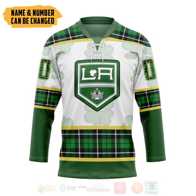 NHL_Los_Angeles_Kings_St_Patrick_Day_Personalized_Hockey_Jersey