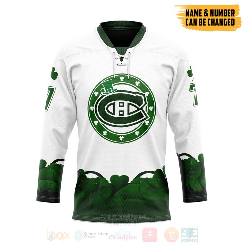NHL_Montreal_Canadiens_2022_St_Patrick_Day_Personalized_Hockey_Jersey