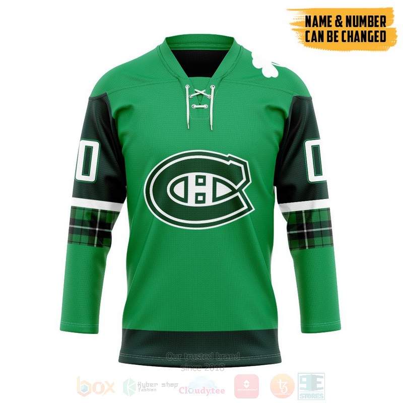 NHL_Montreal_Canadiens_St._Patricks_Day_Personalized_Hockey_Jersey