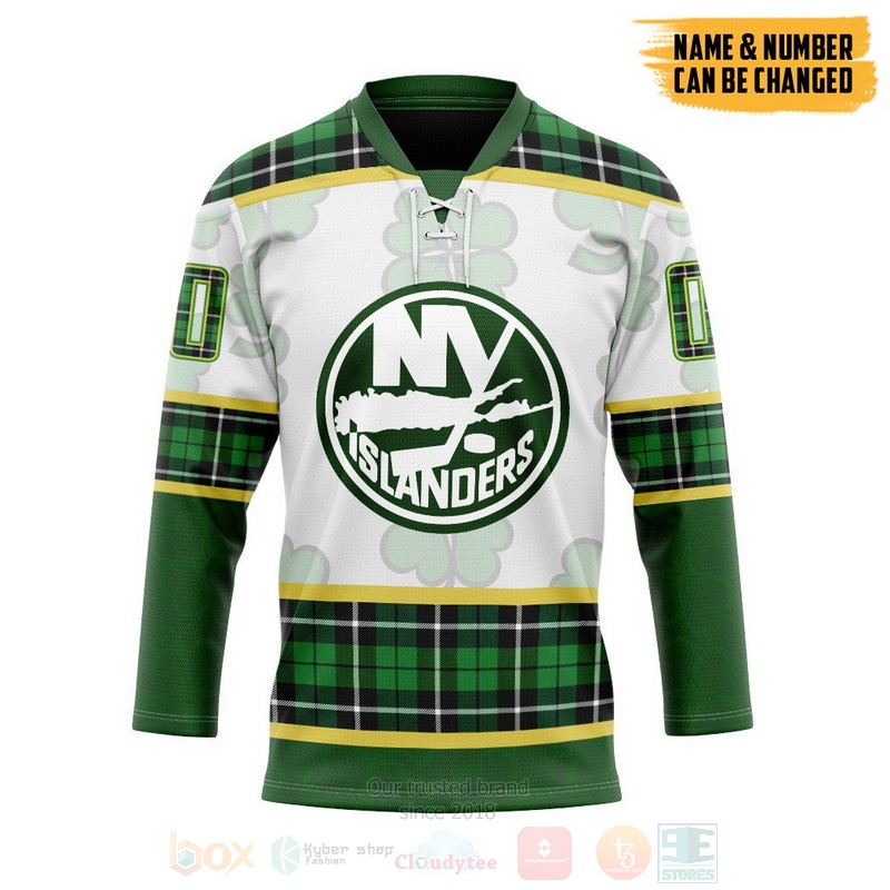NHL_New_York_Islanders_St_Patrick_Day_Personalized_Hockey_Jersey
