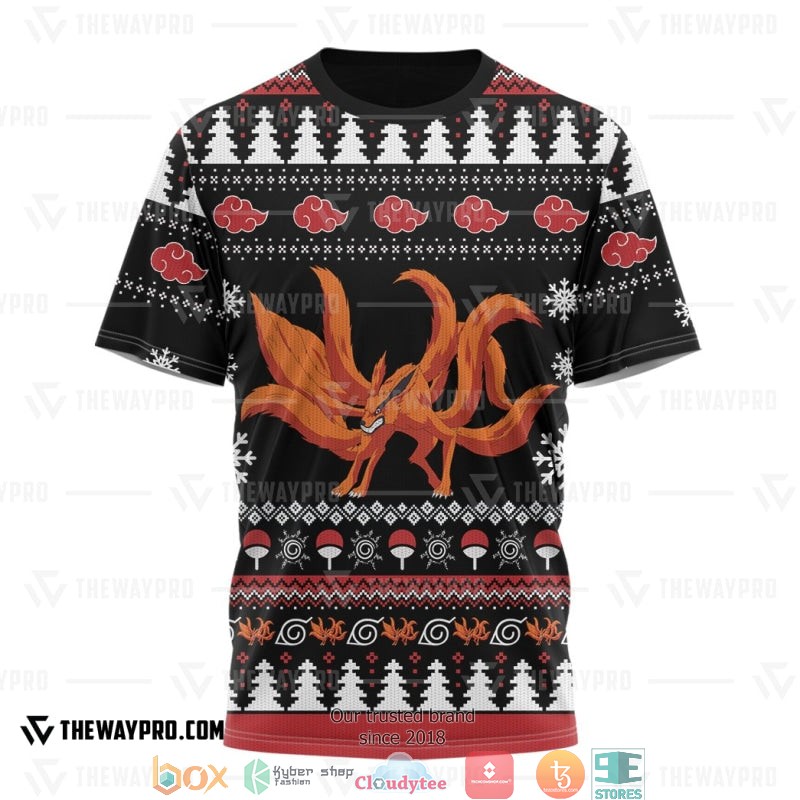 Naruto_Nine-Tailed_Christmas_Ugly_Pattern_T-Shirt
