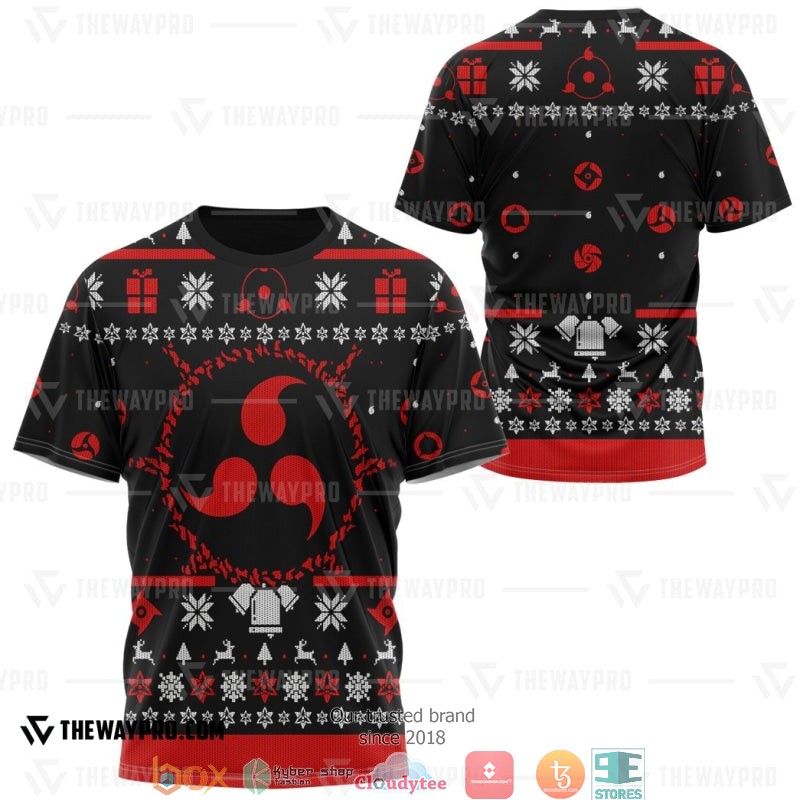 Naruto_Sharingan_Christmas_Ugly_Pattern_T-Shirt_1