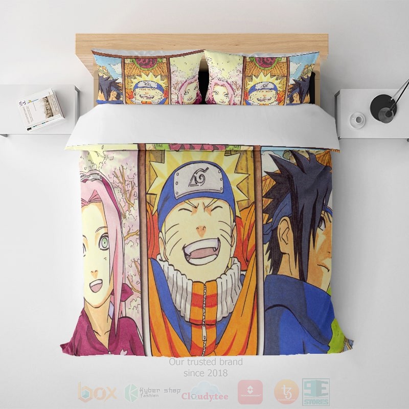 Naruto_Team_Seven_Poster_Style_Reversible_Embossed_Anime_Bedding_Set