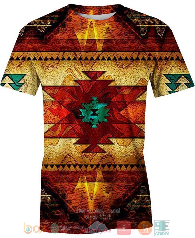 Native_American_Pattern_red_yellow_3D_Shirt_Hoodie_1