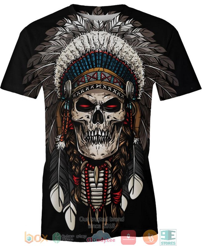Native_American_Skull_black_3D_Shirt_Hoodie_1