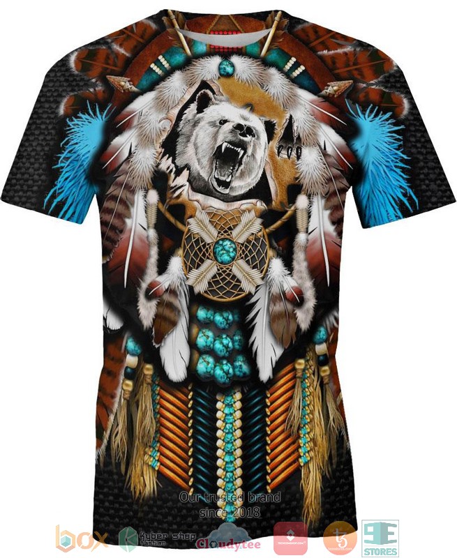 Native_Bear_Motifs_3D_Shirt_Hoodie_1