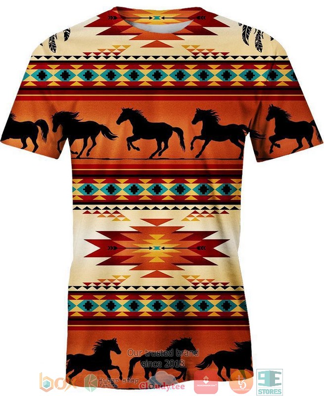 Native_Horse_Pattern_3D_Shirt_Hoodie_1