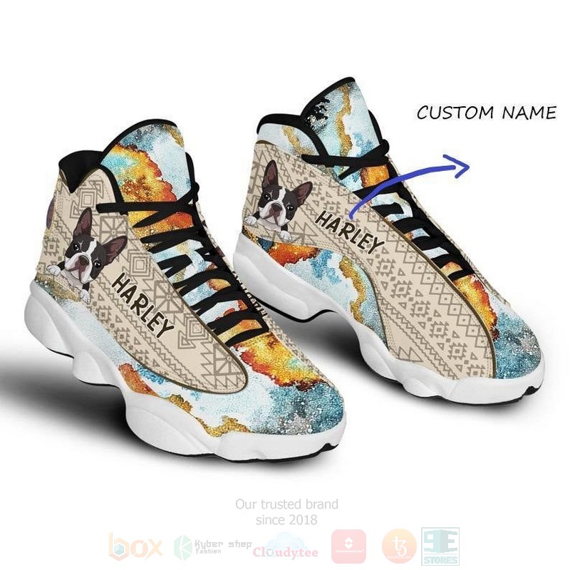 Native_Pattern_Dog_Custom_Name_Air_Jordan_13_Shoes