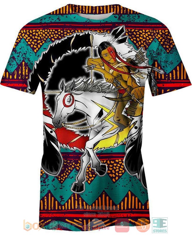 Native_Warrior_Horse_3D_Shirt_Hoodie_1