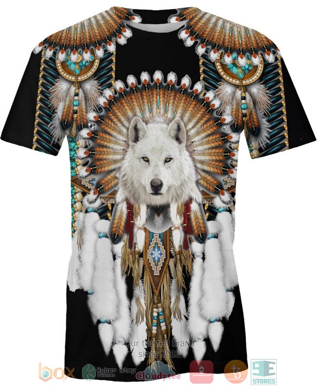 Native_Wolf_black_3D_Shirt_Hoodie_1