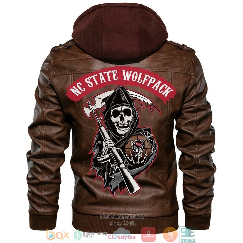 Nc_State_Wolfpack_NCAA_Basketball_Sons_Of_Anarchy_Brown_Leather_Jacket