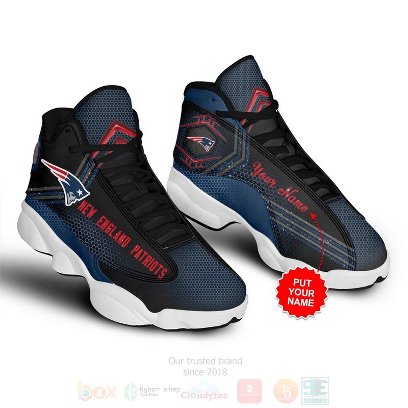 New_England_Patriots_NFL_Custom_Name_Air_Jordan_13_Shoes