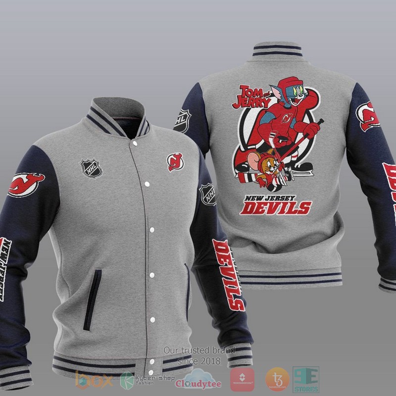New_Jersey_Devils_NHL_Tom_And_Jerry_Baseball_Jacket_1