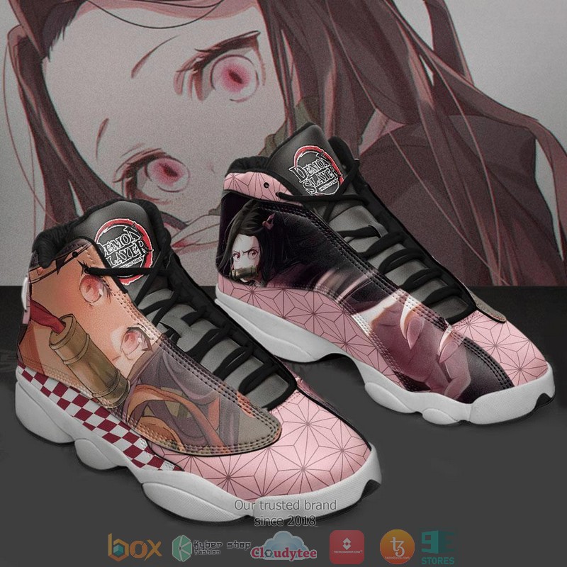 Nezuko_Demon_Slayer_Custom_Anime_Air_Jordan_13_Sneaker_Shoes