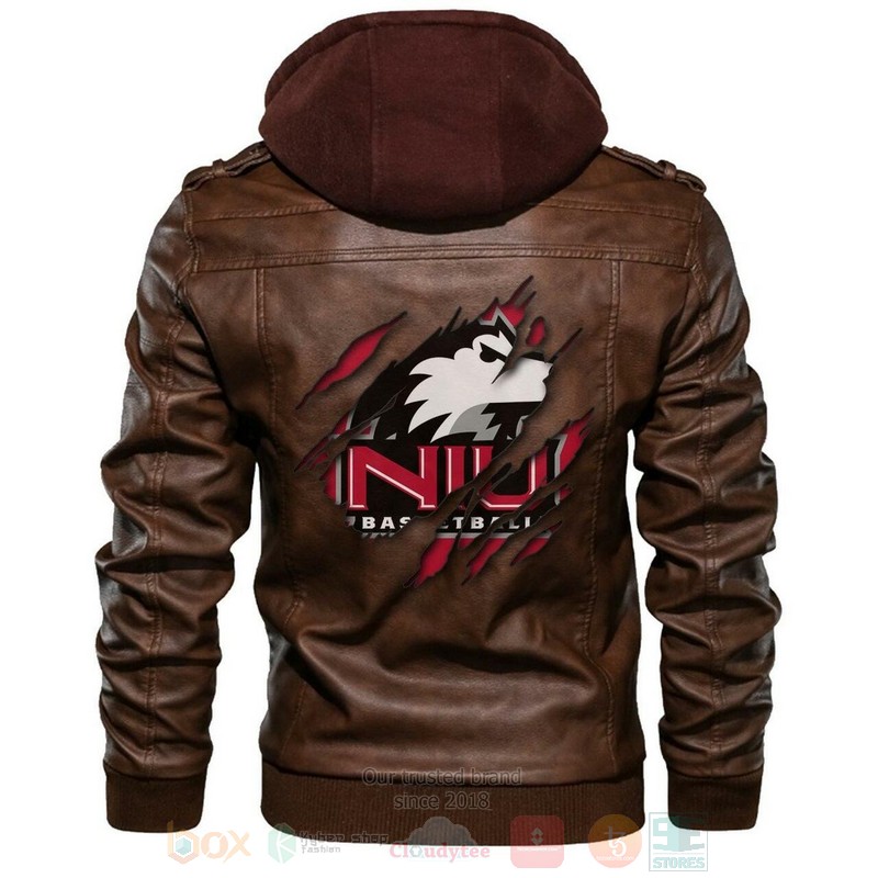 Northern_Illinois_Huskies_NCAA_Brown_Motorcycle_Leather_Jacket