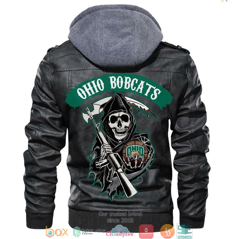 Ohio_Bobcats_NCAA_Basketball_Sons_Of_Anarchy_Black_Motorcycle_Leather_Jacket