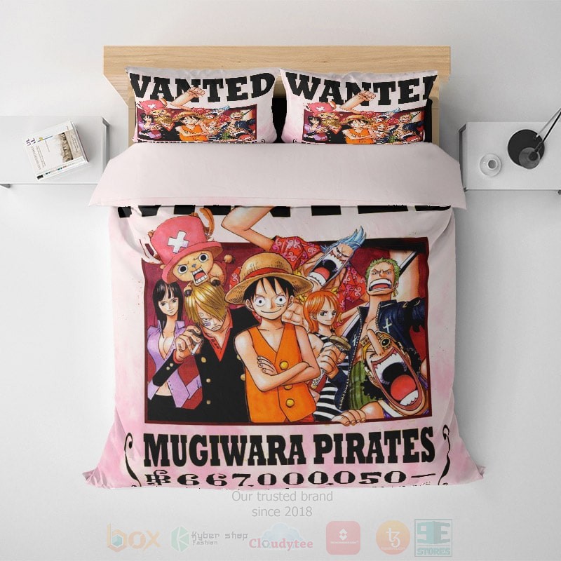One_Piece_Mugiwara_Pirates_Wanted_Monkey_D._Luffy_Bedding_Set