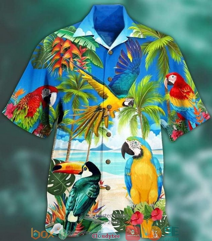 Parrot_Tropical_Flowers_Short_Sleeve_Hawaiian_Shirt