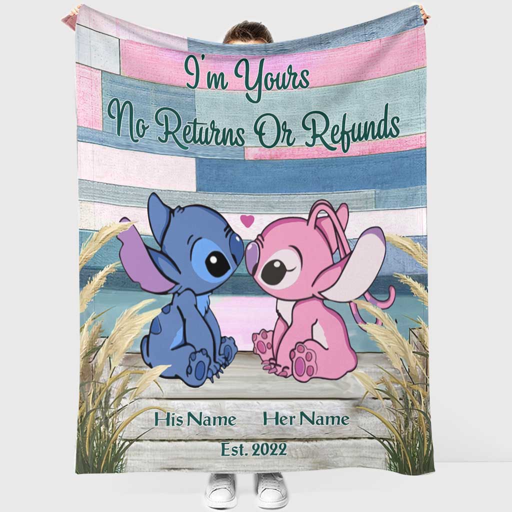 Personalized-Ohana-Stitch-Im-Yours-No-Returns-Or-Refunds-Blanket-1