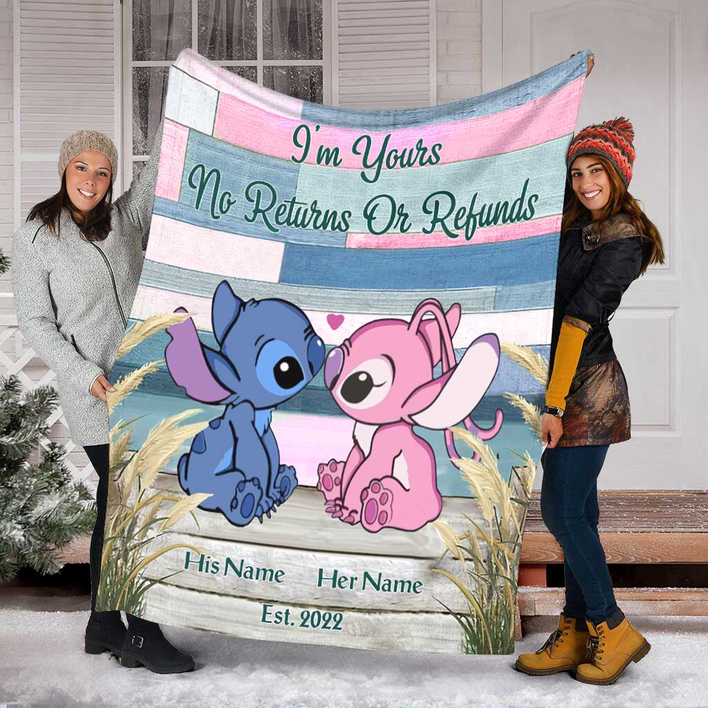 Personalized-Ohana-Stitch-Im-Yours-No-Returns-Or-Refunds-Blanket