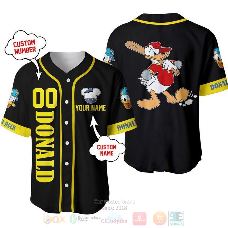 Personalized_Angry_Donald_Duck_Disney_All_Over_Print_Black_Baseball_Jersey