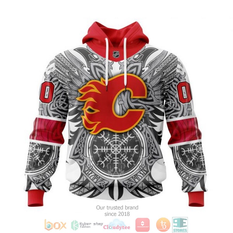 Personalized_Calgary_Flames_NHL_Norse_Viking_Symbols_custom_3D_shirt_hoodie