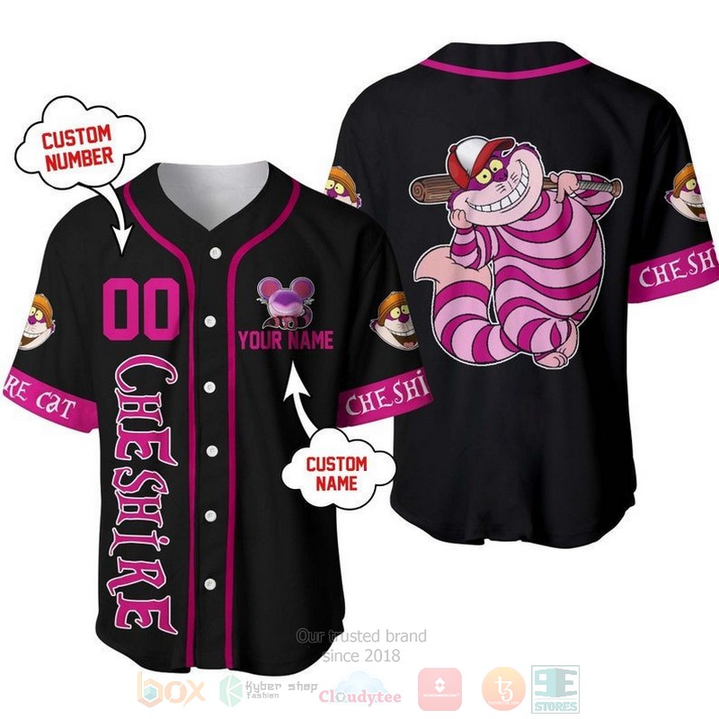 Personalized_Cheshire_Cat_Disney_All_Over_Print_Black_Baseball_Jersey