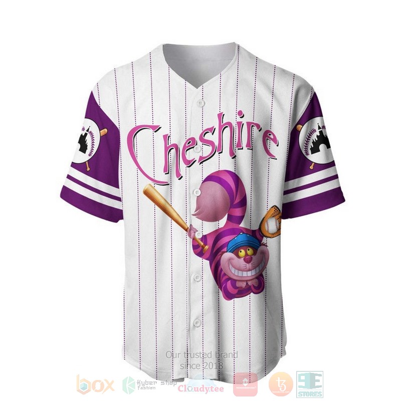 Personalized_Cheshire_Cat_Disney_All_Over_Print_Pinstripe_White_Baseball_Jersey_1