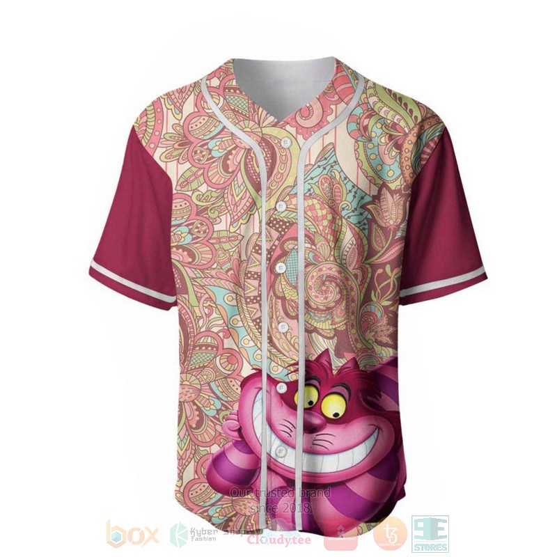 Personalized_Cheshire_Cat_Disney_Flowery_Pattern_All_Over_Print__Baseball_Jersey_1