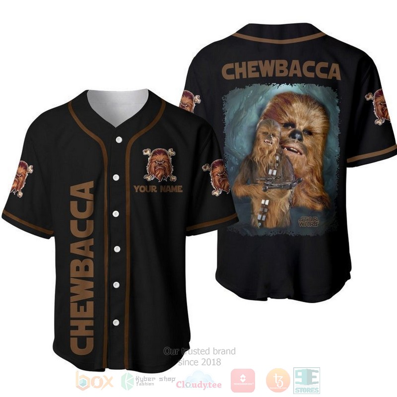 Personalized_Chewbacca_Chewie_Star_Wars_All_Over_Print_Black_Baseball_Jersey