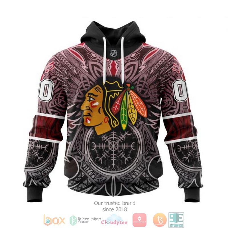 Personalized_Chicago_Blackhawks_NHL_Norse_Viking_Symbols_custom_3D_shirt_hoodie