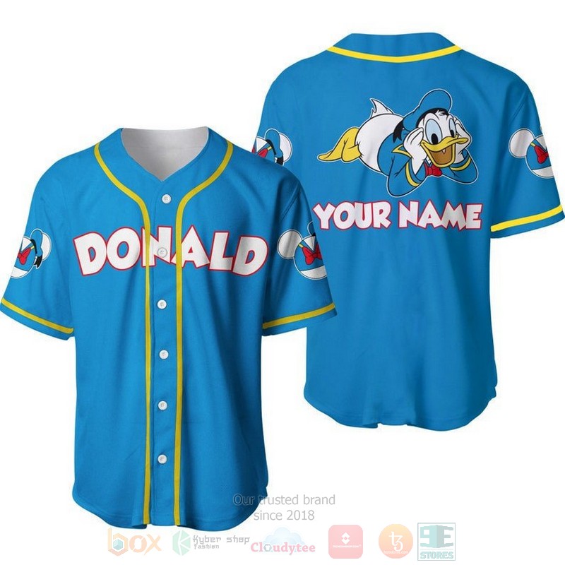 Personalized_Chilling_Donald_Duck_Disney_All_Over_Print_Blue_Baseball_Jersey