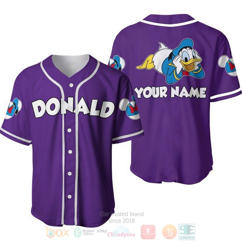 Personalized_Chilling_Donald_Duck_Disney_All_Over_Print_Purple_Baseball_Jersey