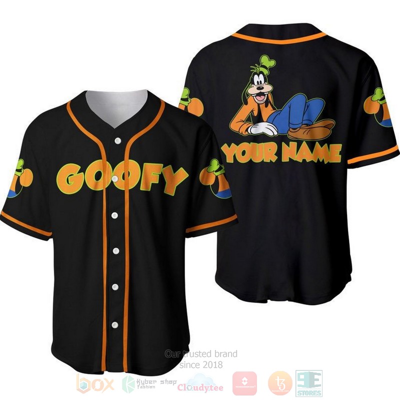 Personalized_Chilling_Goofy_Dog_Disney_All_Over_Print_Black_Baseball_Jersey