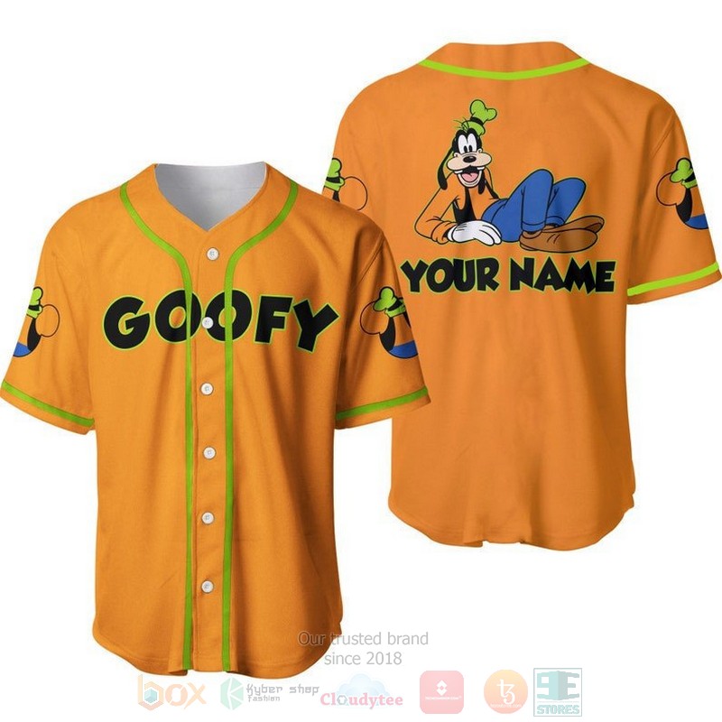 Personalized_Chilling_Goofy_Dog_Disney_All_Over_Print_Orange_Baseball_Jersey