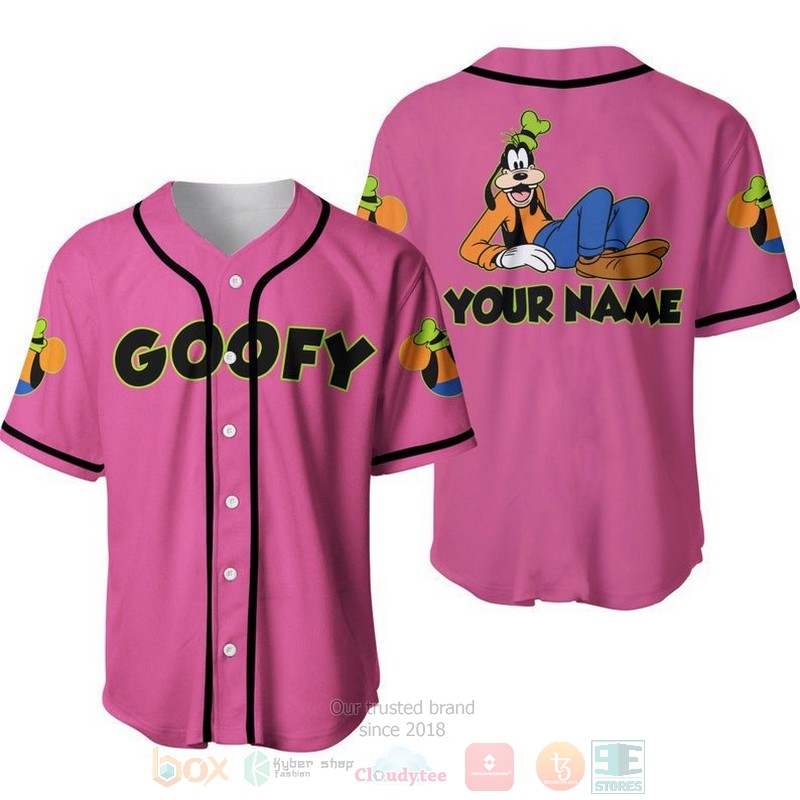 Personalized_Chilling_Goofy_Dog_Disney_All_Over_Print_Pink_Baseball_Jersey