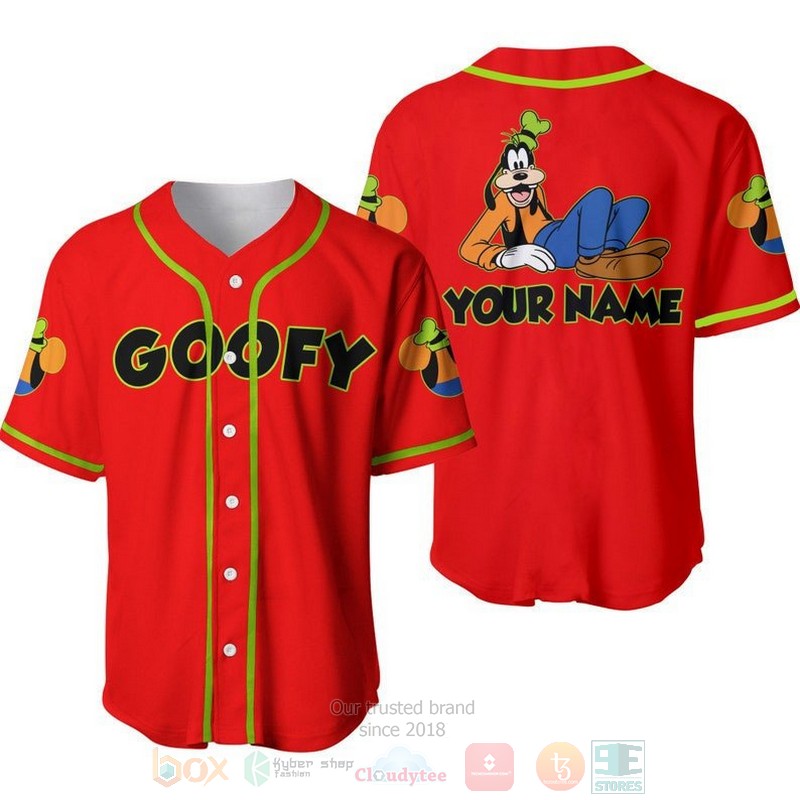 Personalized_Chilling_Goofy_Dog_Disney_All_Over_Print_Red_Baseball_Jersey