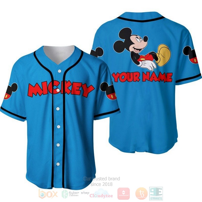 Personalized_Chilling_Mickey_Mouse_Disney_All_Over_Print_Blue_Baseball_Jersey