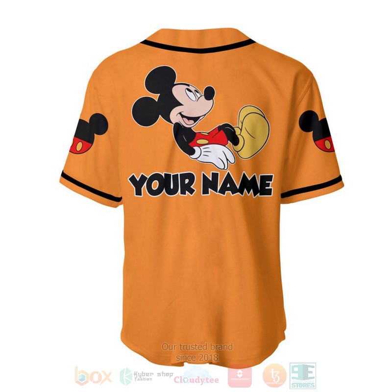 Personalized_Chilling_Mickey_Mouse_Disney_All_Over_Print_Orange_Baseball_Jersey_1