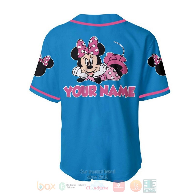 Personalized_Chilling_Minnie_Mouse_Disney_All_Over_Print_Blue_Baseball_Jersey_1